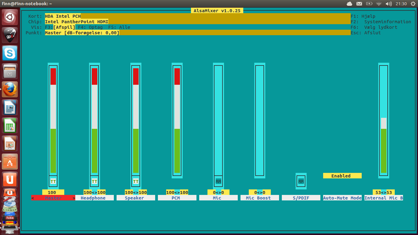vedlagt pænere grafisk version af alsamixer